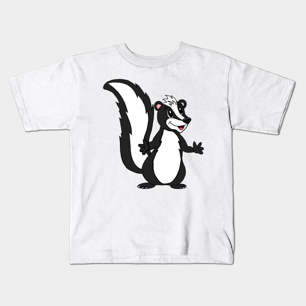 Cartoon Skunk Kids T-Shirt by imphavok